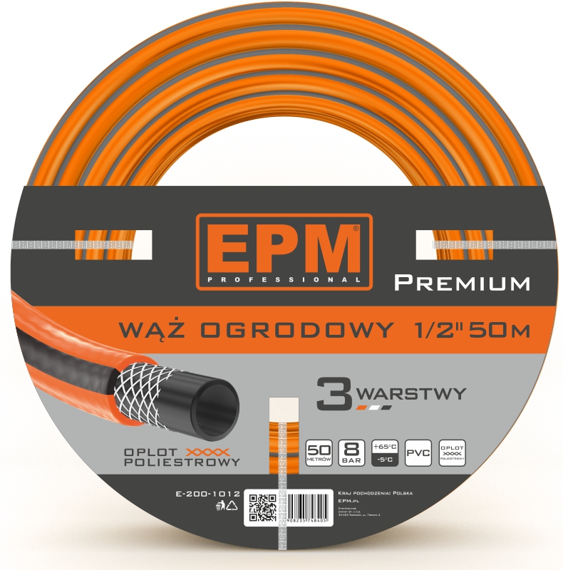 WĄŻ ZBROJONY DO URZĄDZEŃ ZRASZAJĄCYCH 1/2  50MB PREMIUM
