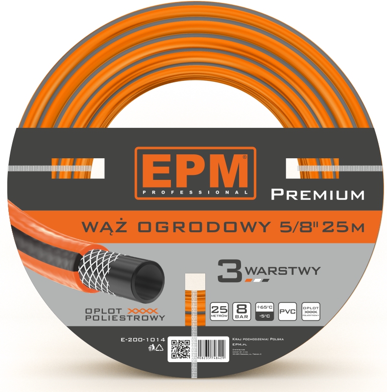 WĄŻ ZBROJONY DO URZĄDZEŃ ZRASZAJĄCYCH 5/8  25MB PREMIUM