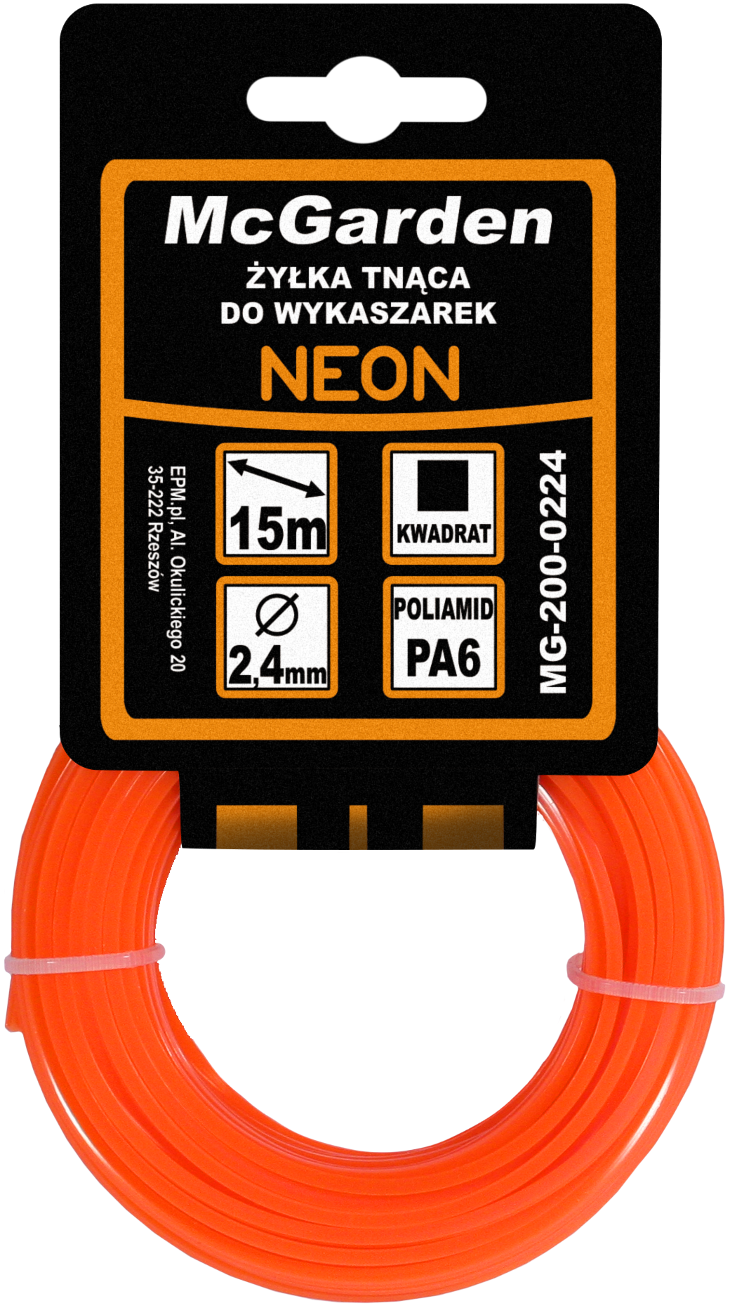 ŻYŁKA DO WYKASZARKI KWADRAT NEON 3,0MM 15M