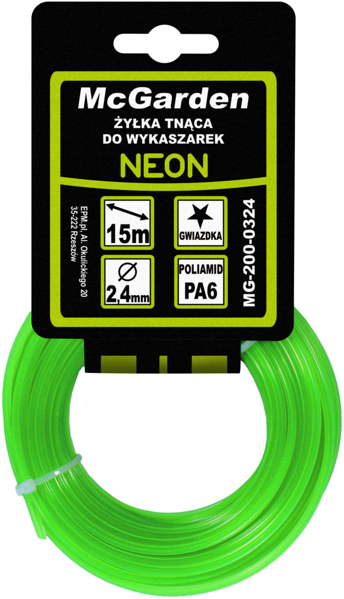 ŻYŁKA DO WYKASZARKI GWIAZDKA NEON 2.7MM 15M