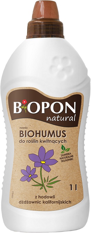 BIOHUMUS. -- DO ROŚLIN KWITNĄCYCH PŁYN 1L