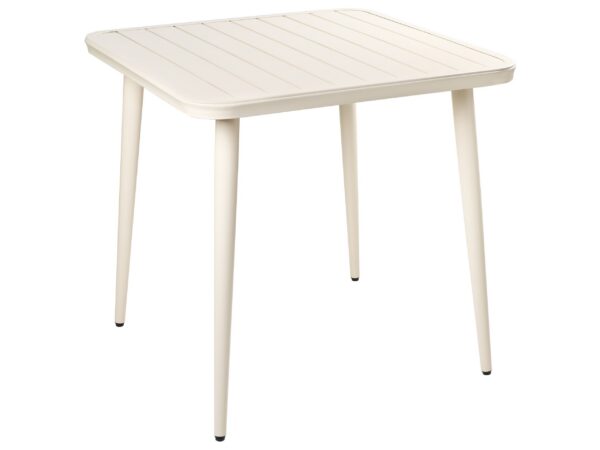Stół ogrodowy NATURNO 80 cm 80 cm Metal Jasnobeżowy