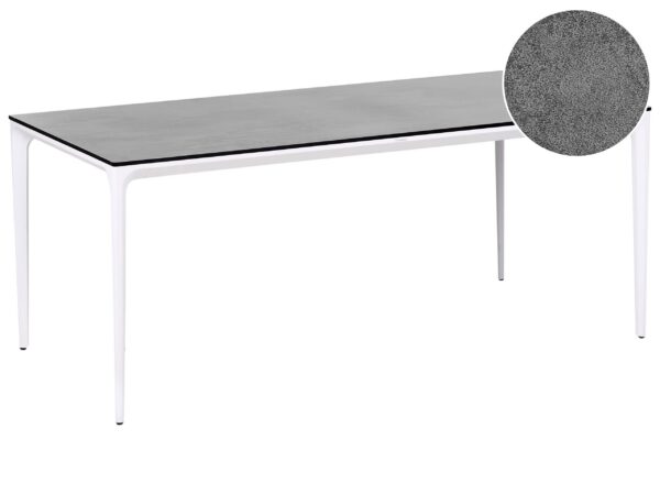 Stół ogrodowy SOVARETO 180 cm 90 cm Imitacja kamienia Ciemnoszary
