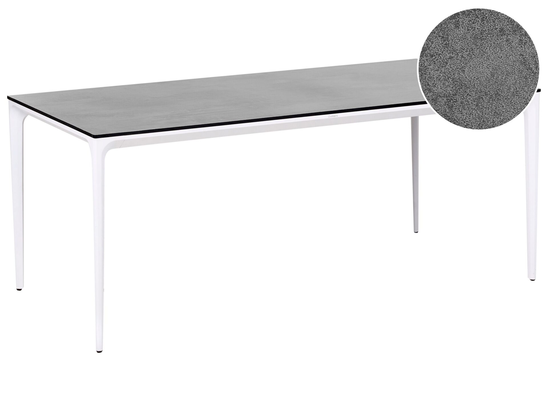 Stół ogrodowy SOVARETO 180 cm 90 cm Imitacja kamienia Ciemnoszary