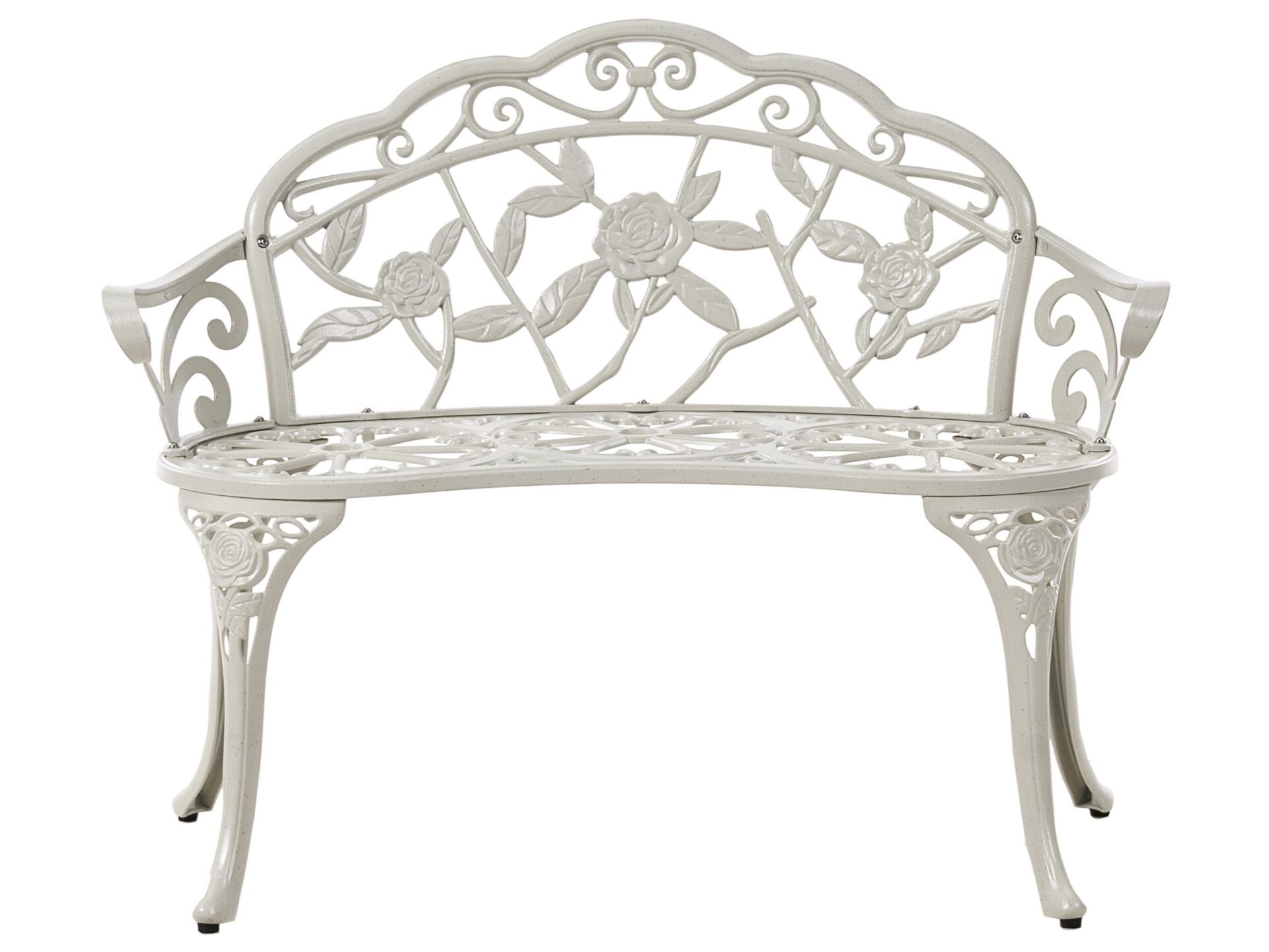 Ławka ogrodowa PIURA 88 cm Metal Biały