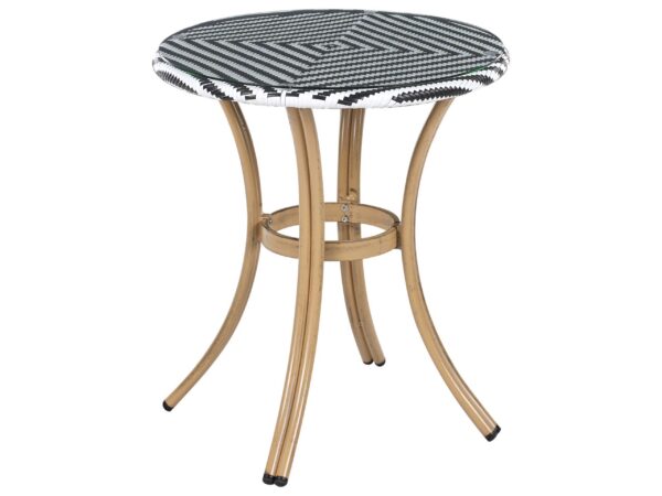 Stolik bistro RIFREDDO 70 cm 70 cm Szkło hartowane Czarny