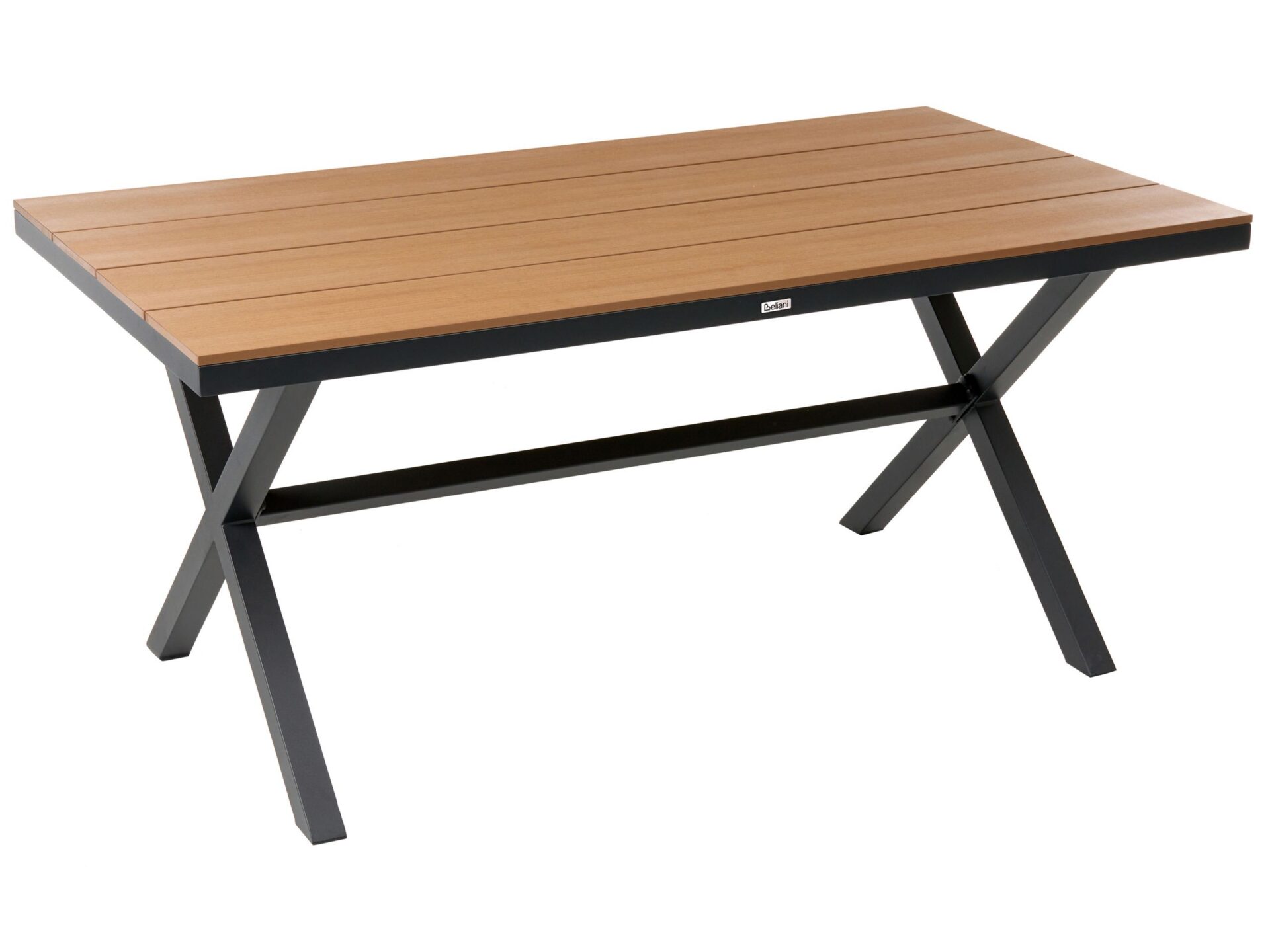 Stół ogrodowy TIANO 160 cm 90 cm Metal Czarny