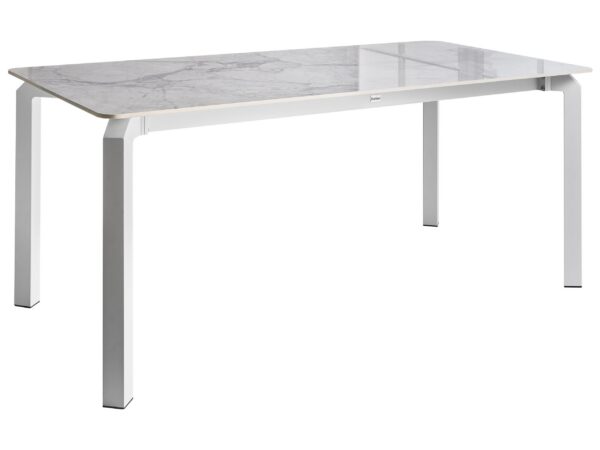 Stół ogrodowy FELETTO 180 cm 90 cm Kamień Biały marmur
