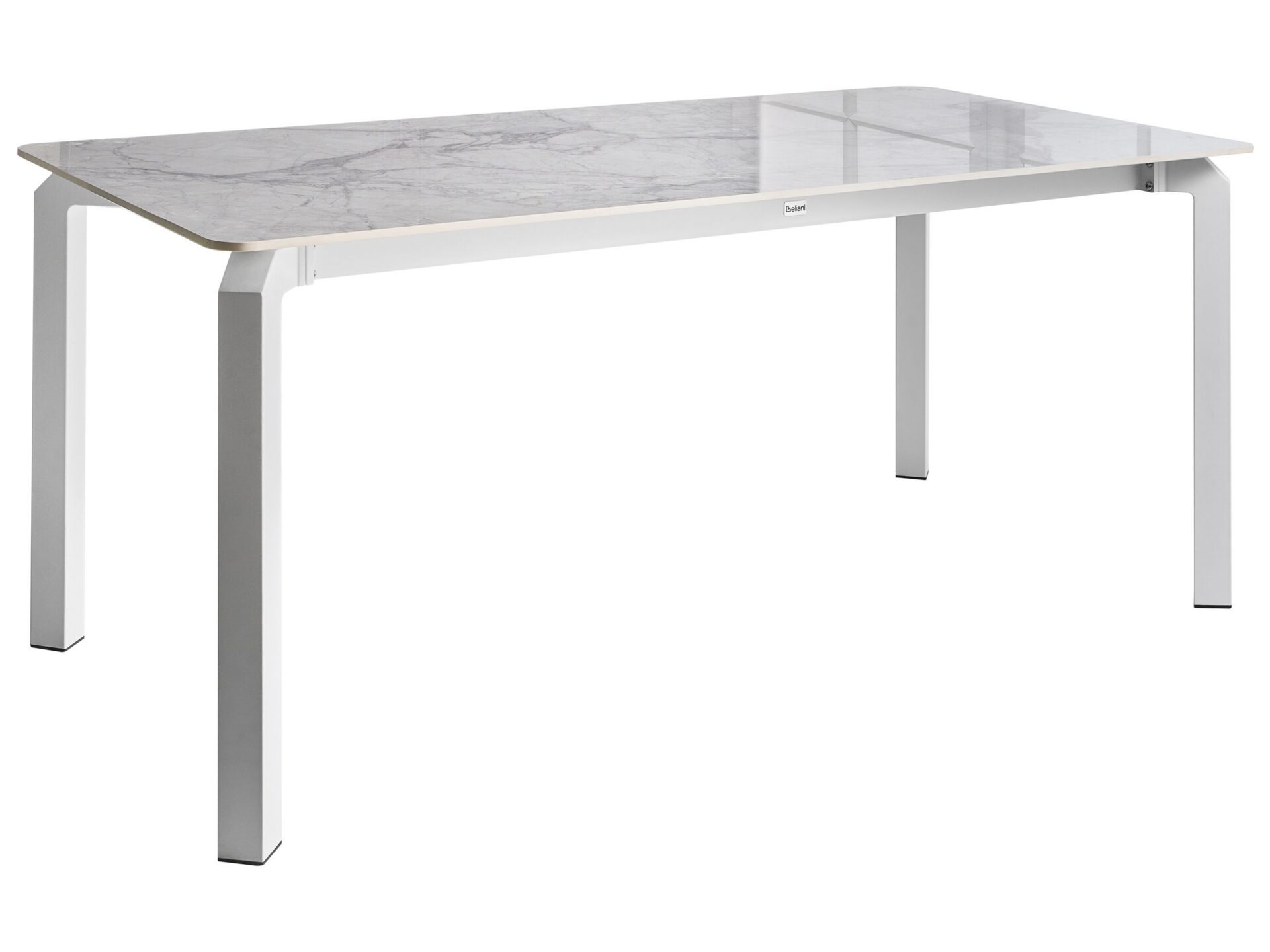Stół ogrodowy FELETTO 180 cm 90 cm Kamień Biały marmur