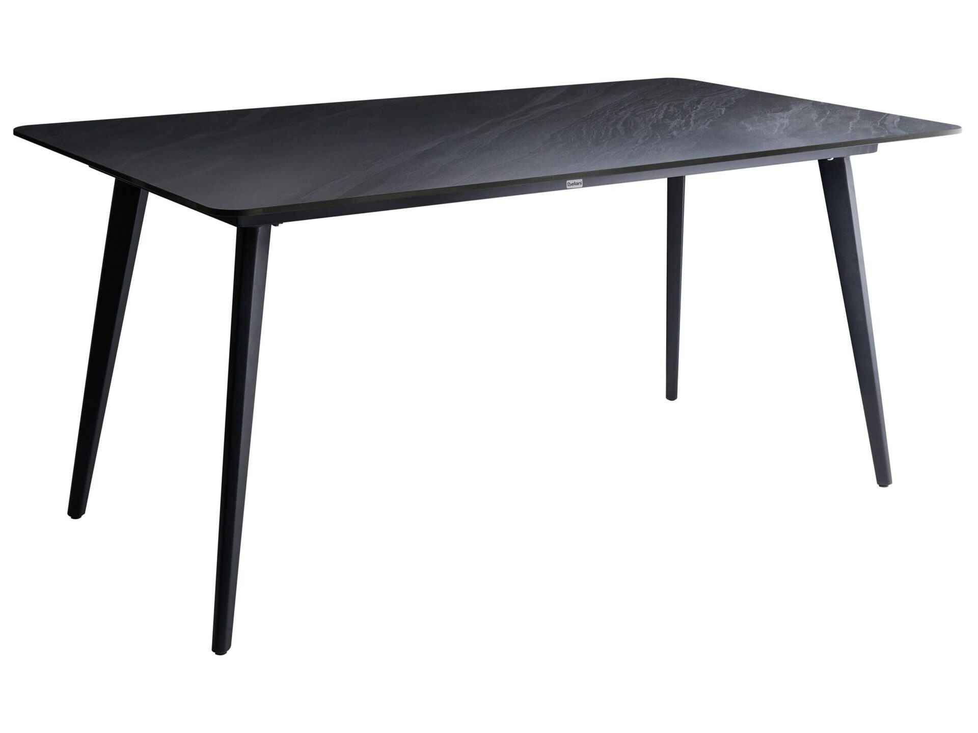 Stół ogrodowy RODALLO 160 cm 90 cm Kamień Czarny marmur