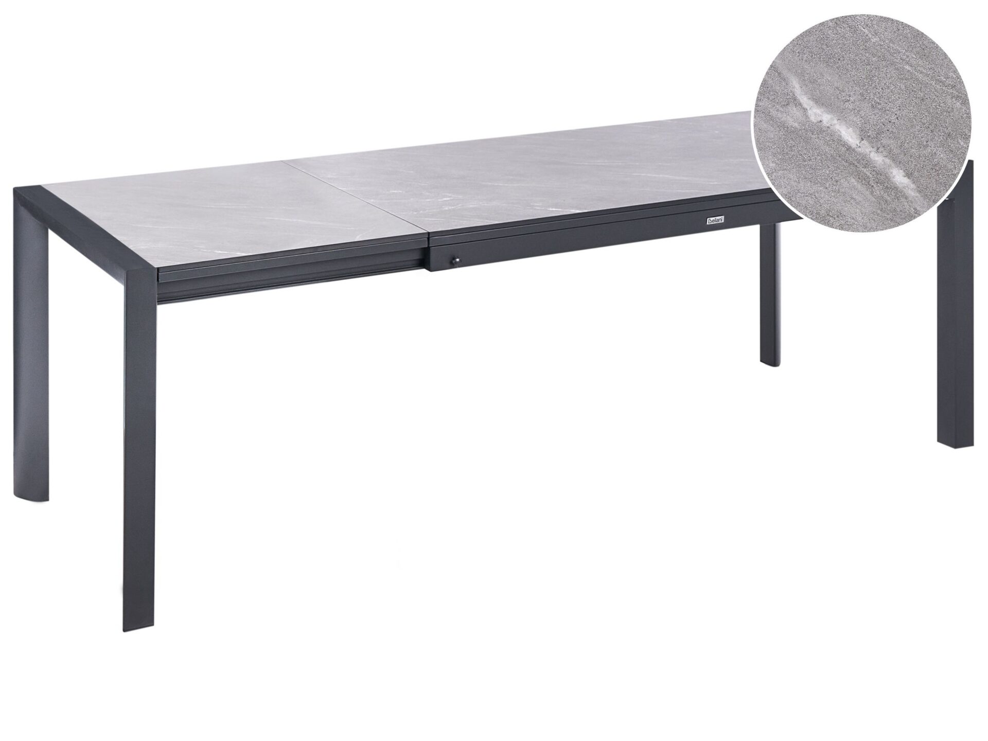 Stół ogrodowy rozkładany BINASCO 160/220 cm 90 cm Imitacja kamienia Szary