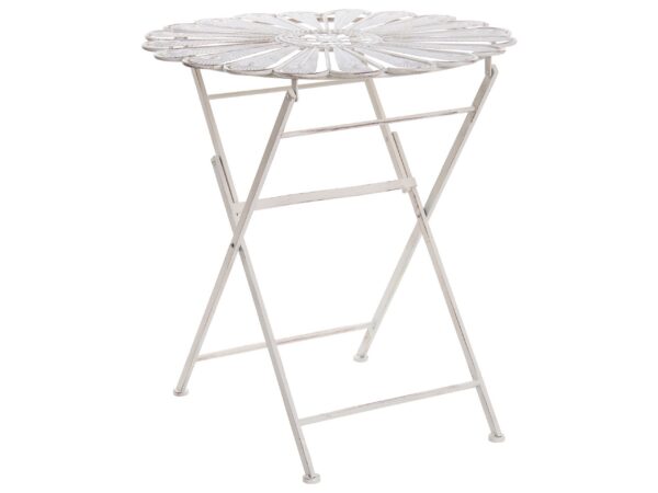 Stolik bistro PAVIA 71 cm 71 cm Metal Złamana biel