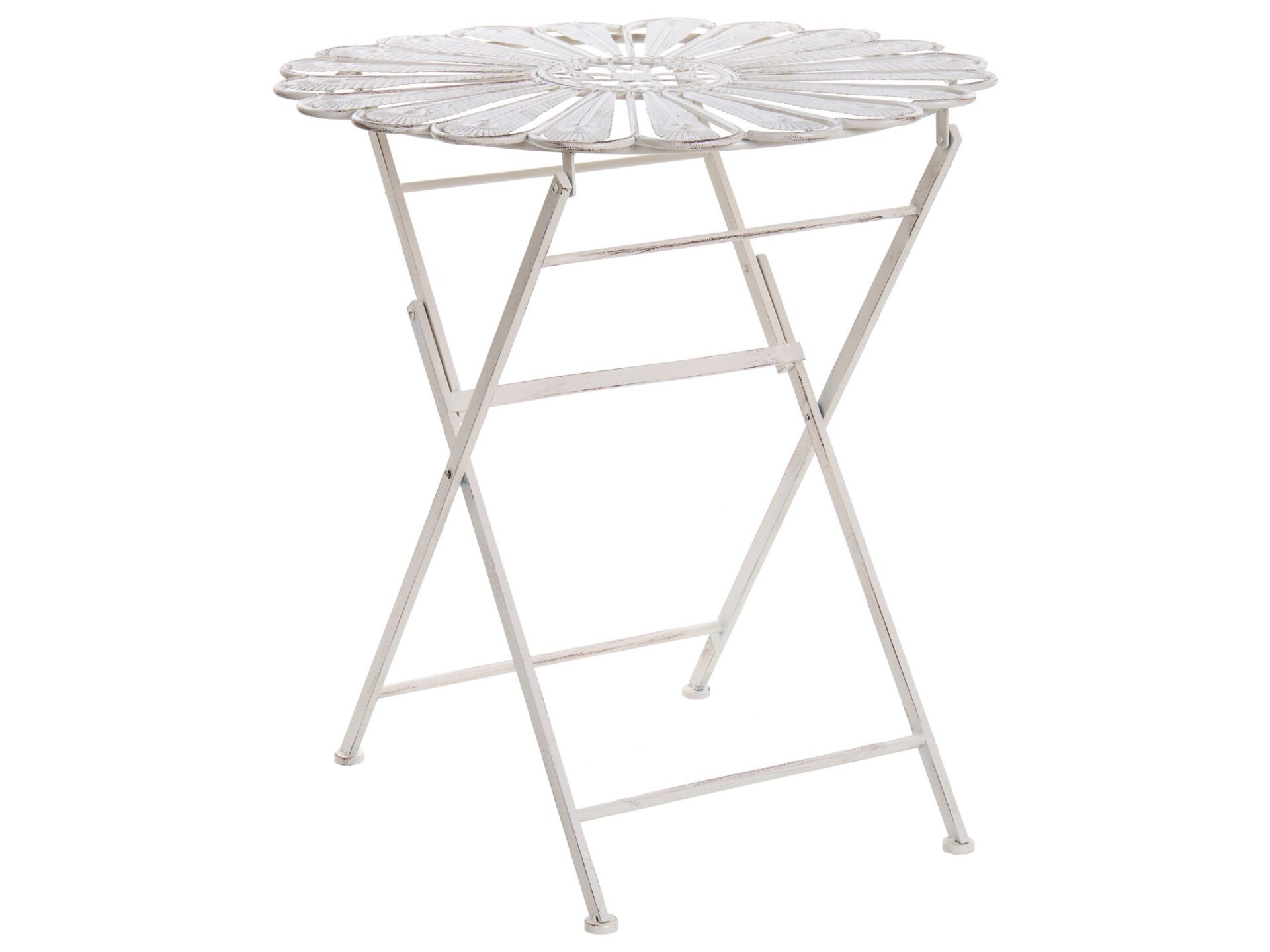 Stolik bistro PAVIA 71 cm 71 cm Metal Złamana biel