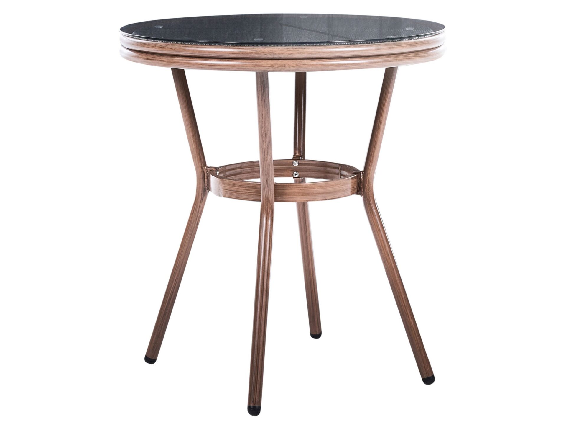 Stolik bistro RIFREDDO 70 cm 70 cm Szkło hartowane Szary