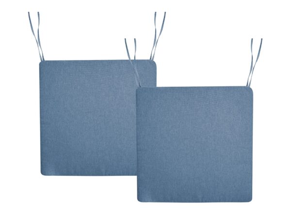 Zestaw 2 poduszek na krzesło ogrodowe SASSARI PREMIUM 46 x 46 cm Niebieski