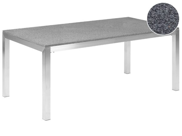 Stół ogrodowy GROSSETO 180 cm 90 cm Polerowany Granit Szary