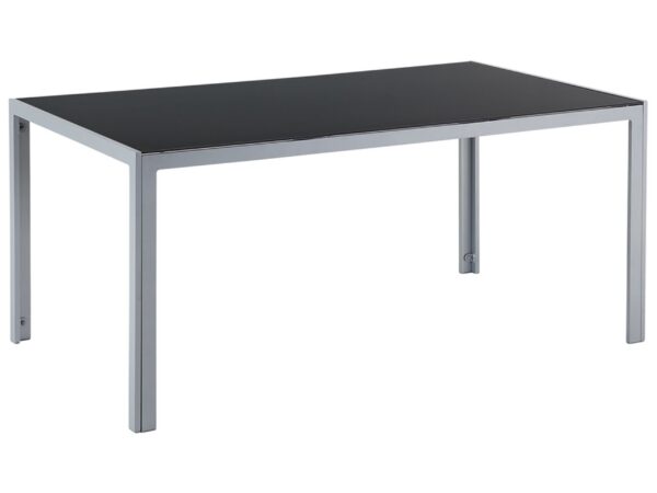 Stół ogrodowy CATANIA 160 cm 91 cm Szkło Czarny