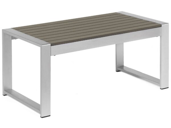 Stolik kawowy ogrodowy SALERNO 90 cm 50 cm Metal Ciemnoszary