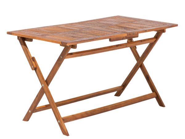 Stół ogrodowy CENTO 140 cm 75 cm Drewno akacjowe Brązowy