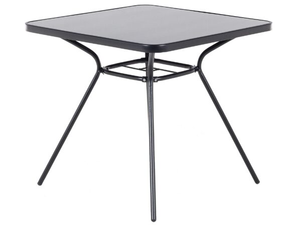 Stolik bistro LIVO 80 cm 80 cm Szkło Czarny