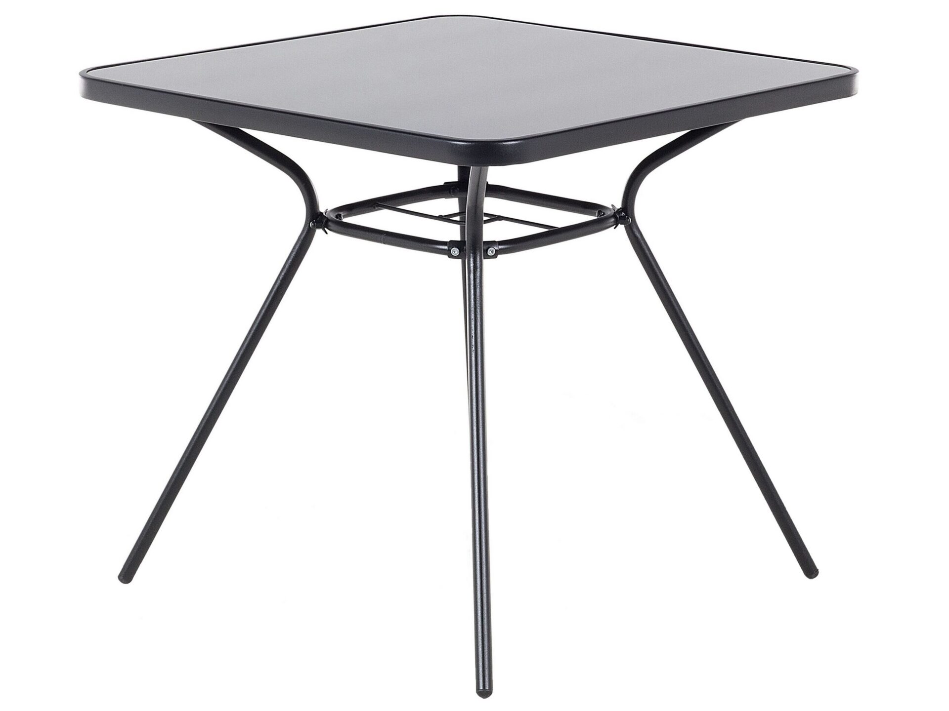 Stolik bistro LIVO 80 cm 80 cm Szkło Czarny