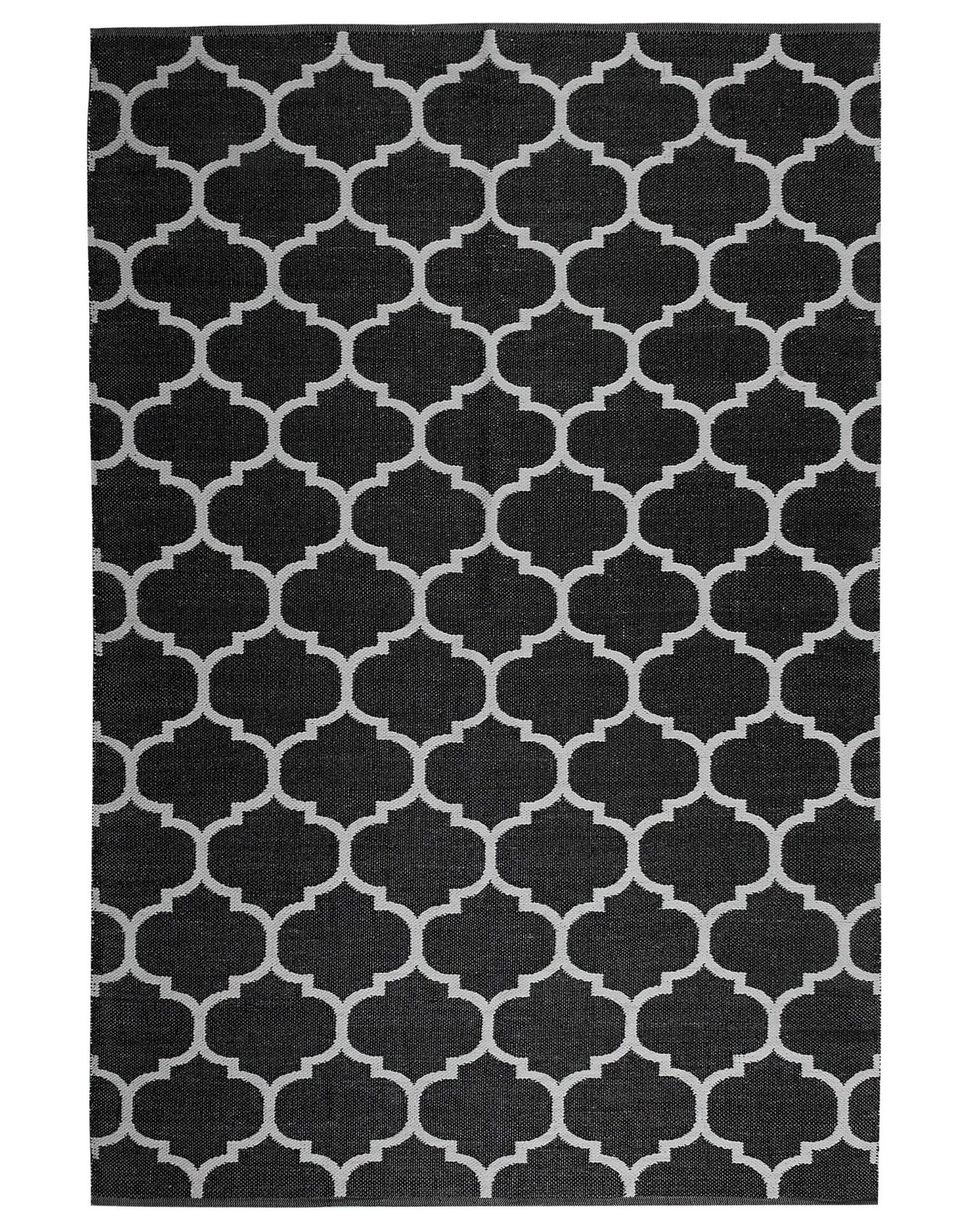 Dywan zewnętrzny ALADANA Czarny/ biały 140 x 200 cm Dwustronny