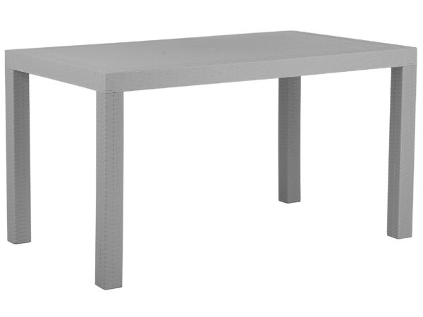 Stół ogrodowy FOSSANO 140 cm 80 cm Jasnoszary