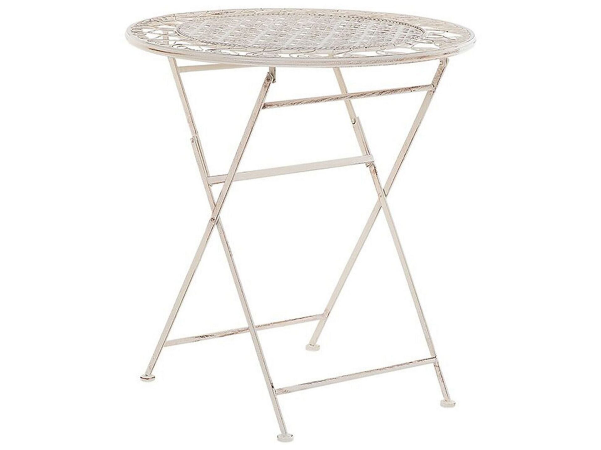 Stolik bistro TRIESTE 70 cm 70 cm Metal Jasnobeżowy