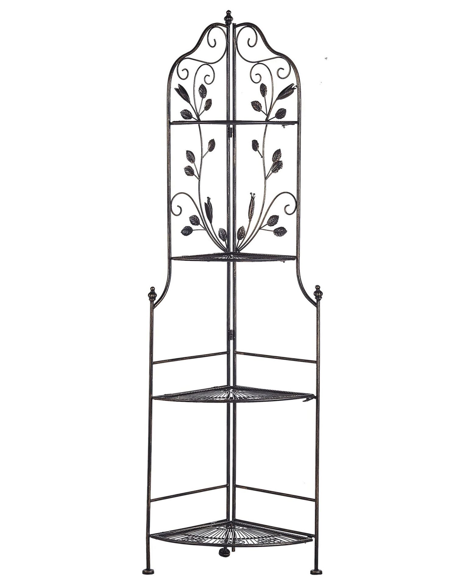 Regał narożny SIDERNO Metal 158 cm 35 cm Czarny