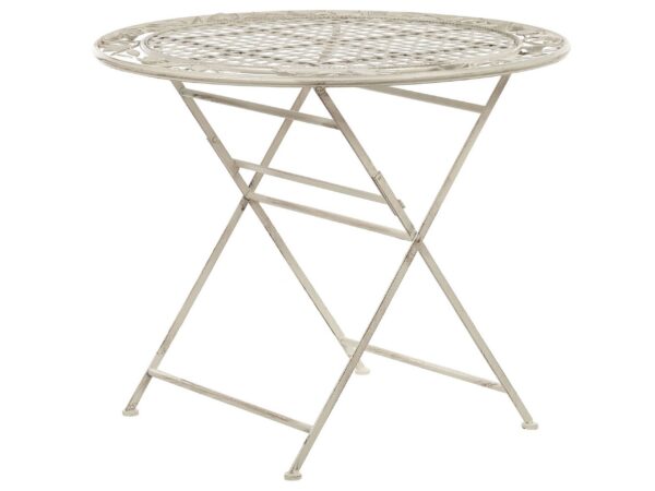 Stolik bistro BIVIO 90 cm 90 cm Metal Złamana biel