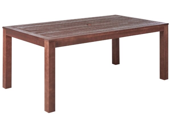 Stół ogrodowy TUSCANIA 180 cm 100 cm Drewno eukaliptusowe Ciemnobrązowy