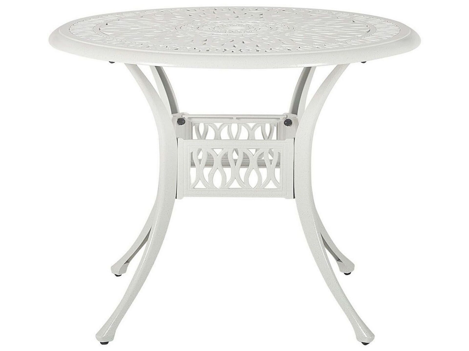 Stolik bistro ANCONA 90 cm 90 cm Metal Złamana biel