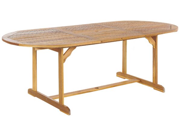 Stół ogrodowy rozkładany MAUI 160/220 cm 100 cm Drewno akacjowe Jasnobrązowy