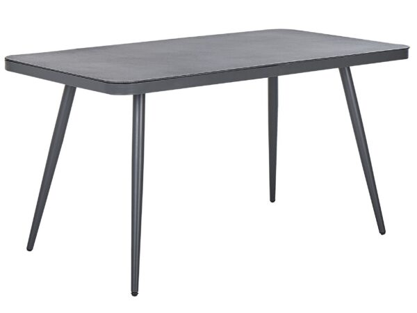Stół ogrodowy LIPARI 140 cm 80 cm Szkło Szary