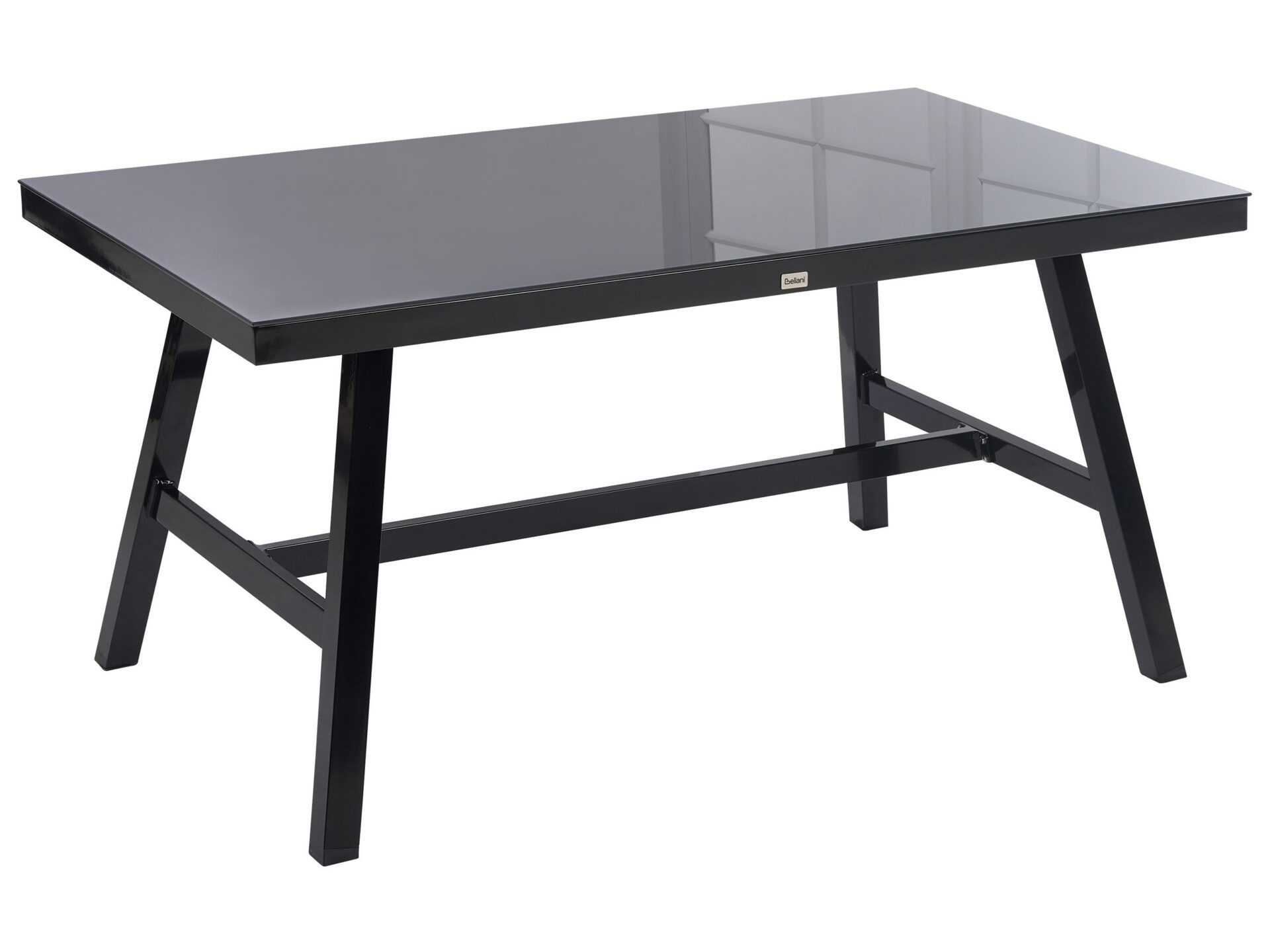 Stół ogrodowy CANETTO 150 cm 90 cm Szkło Czarny