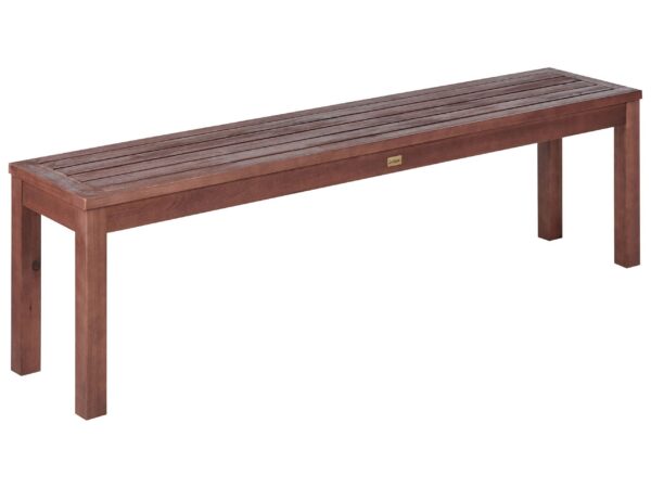Ławka ogrodowa TUSCANIA 160 cm Drewno eukaliptusowe Ciemnobrązowy