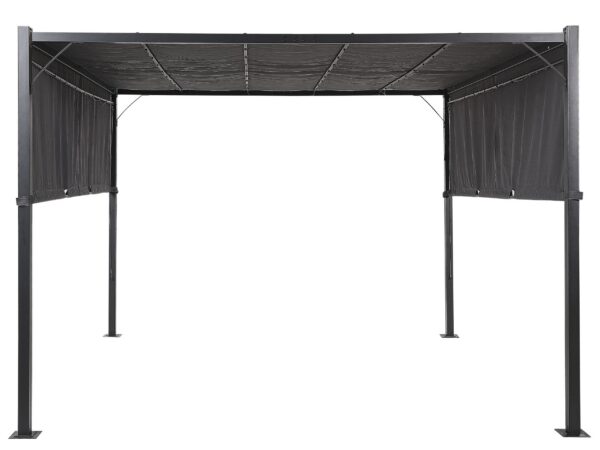 Pawilon ogrodowy LED PARGA Metal 310 cm 310 cm Ciemnoszary