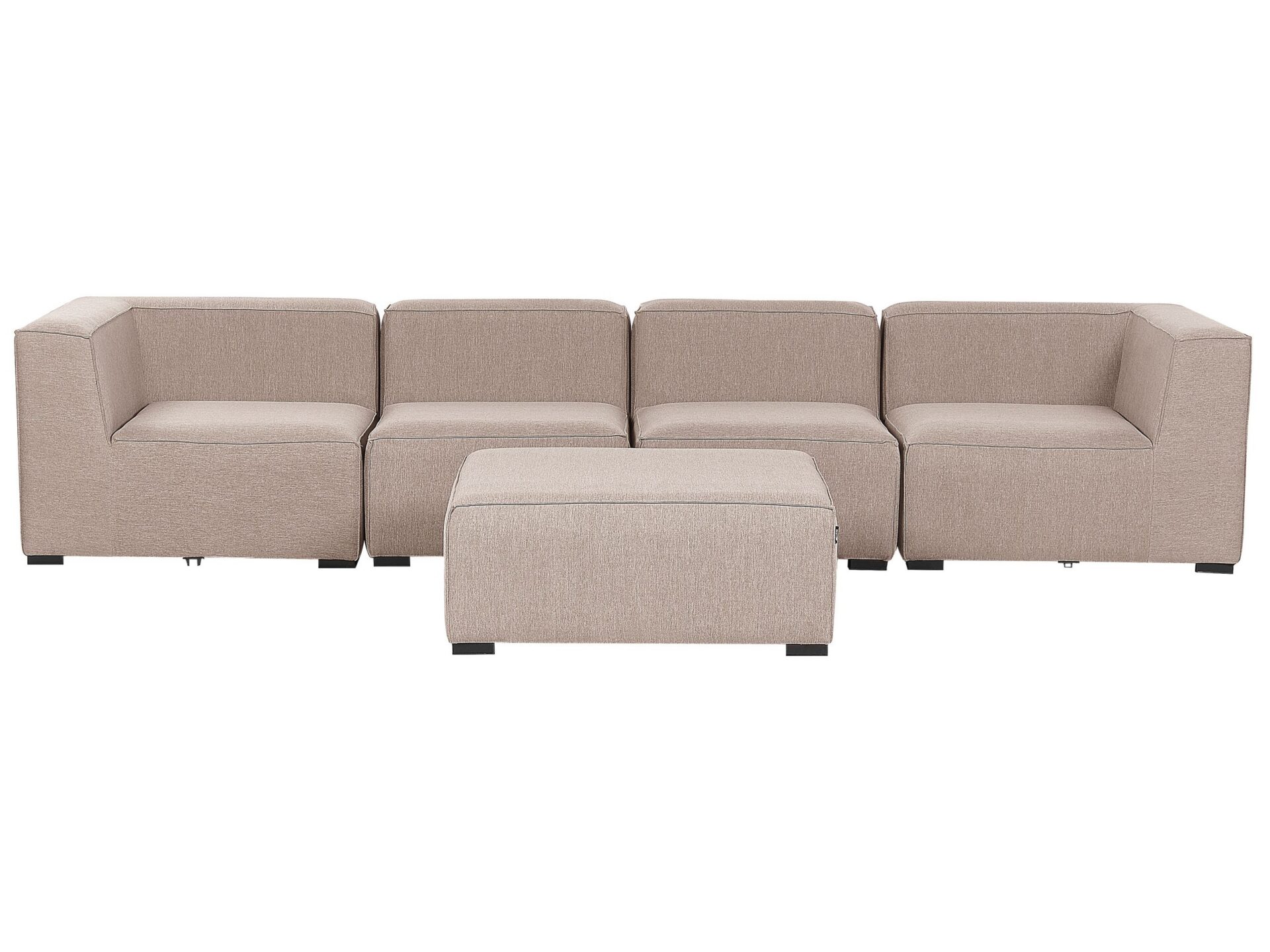 Sofa ogrodowa z otomaną dla 4 osób AREZZO Beżowy Modułowy