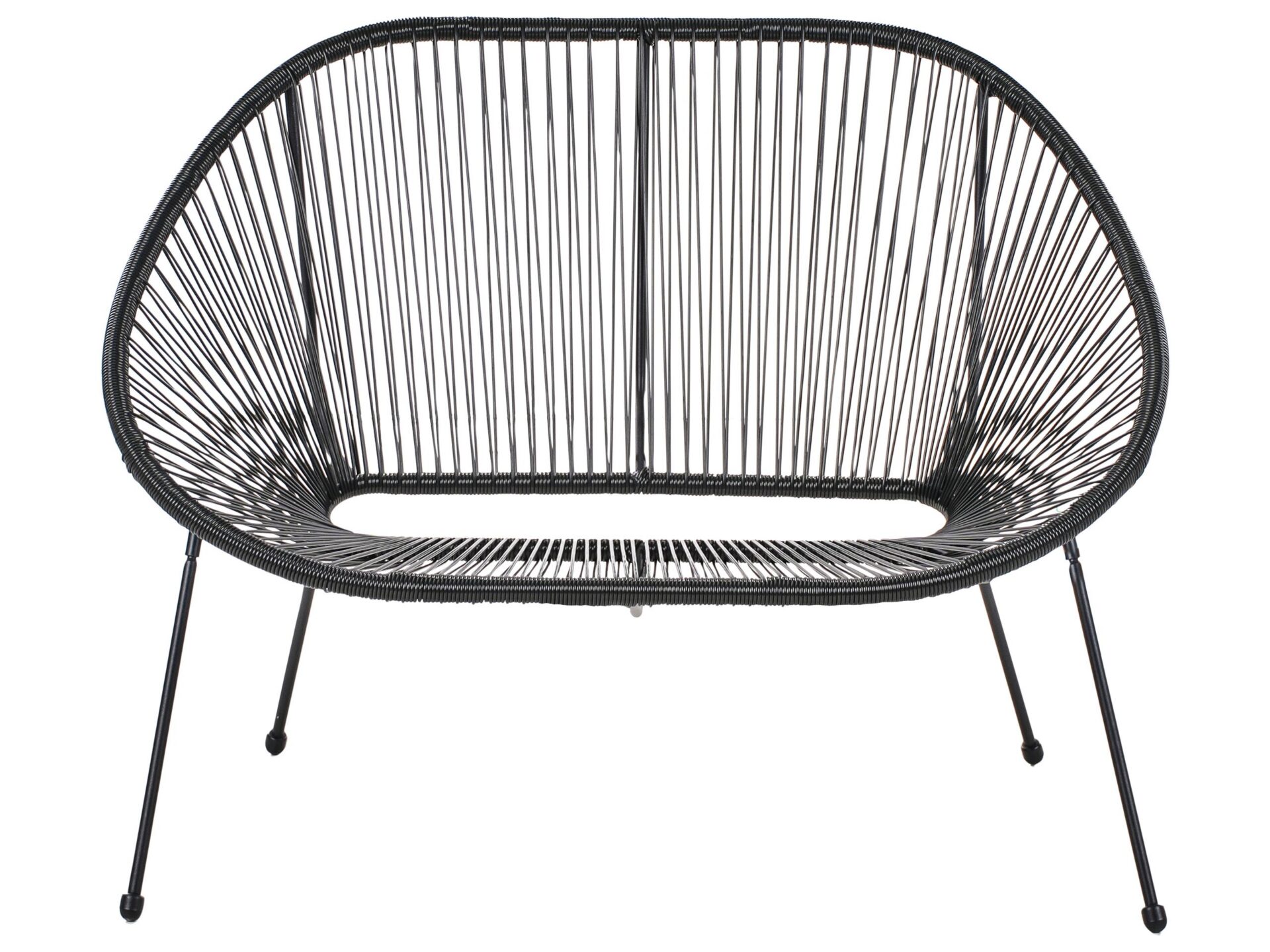 Ławka ogrodowa ACAPULCO II 113 cm Technorattan Czarny