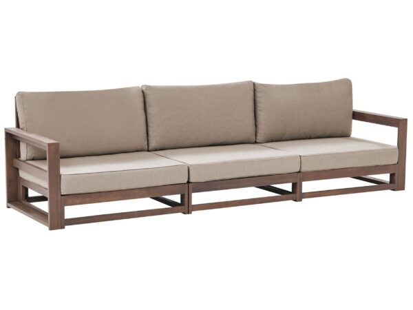Sofa ogrodowa dla 3 osób TIMOR Modułowy Certyfikowane drewno akacjowe Ciemnobrązowy