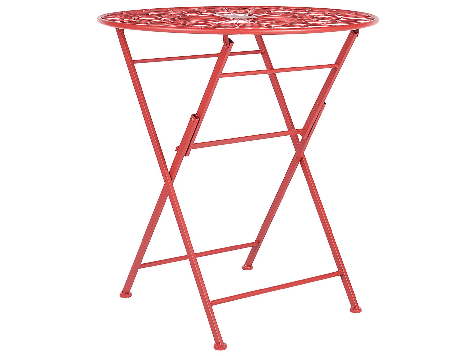 Stolik bistro SCARIO 70 cm 70 cm Metal Czerwony