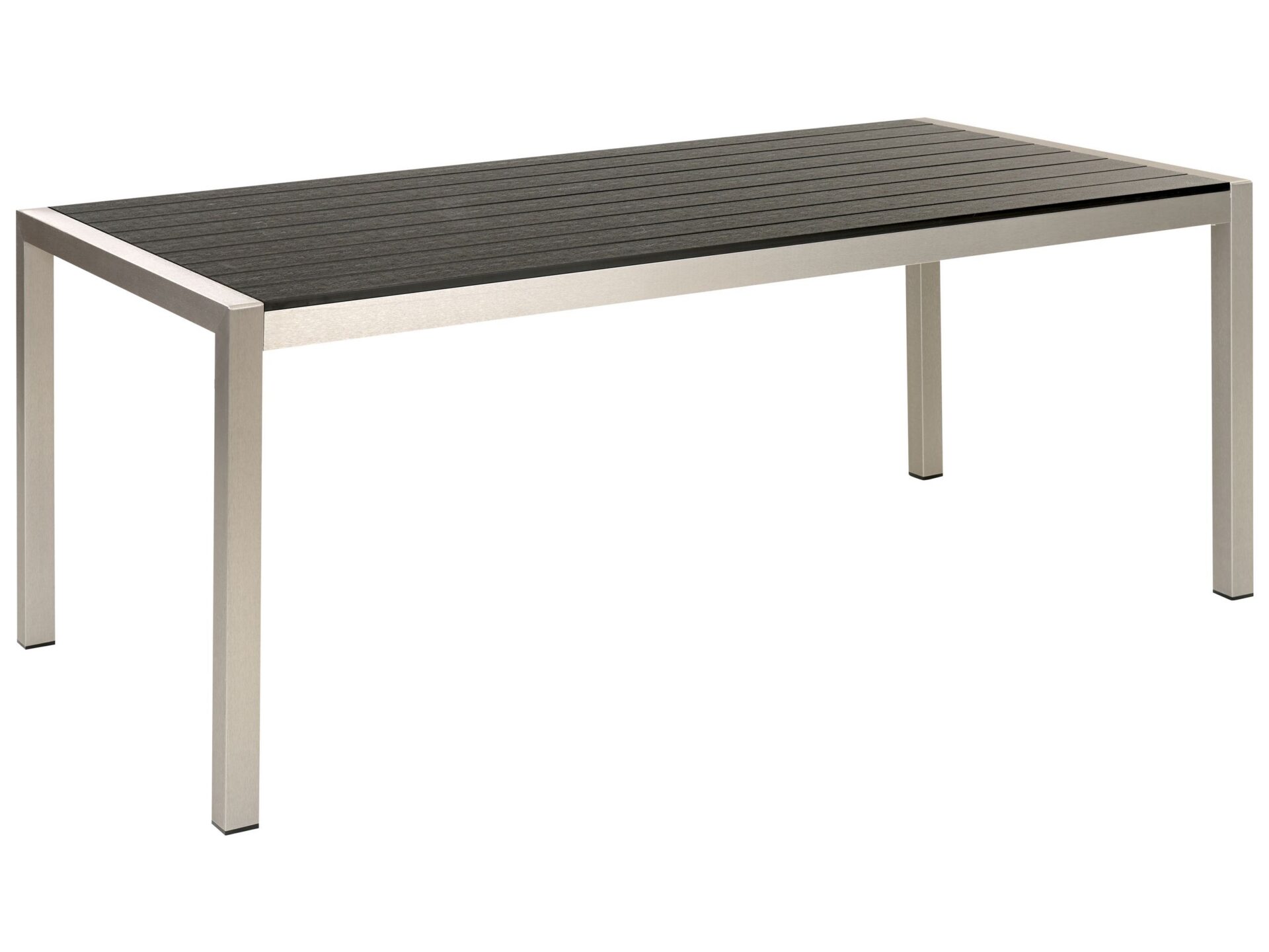 Stół ogrodowy VERNIO 180 cm 90 cm Metal Czarny/ srebrny