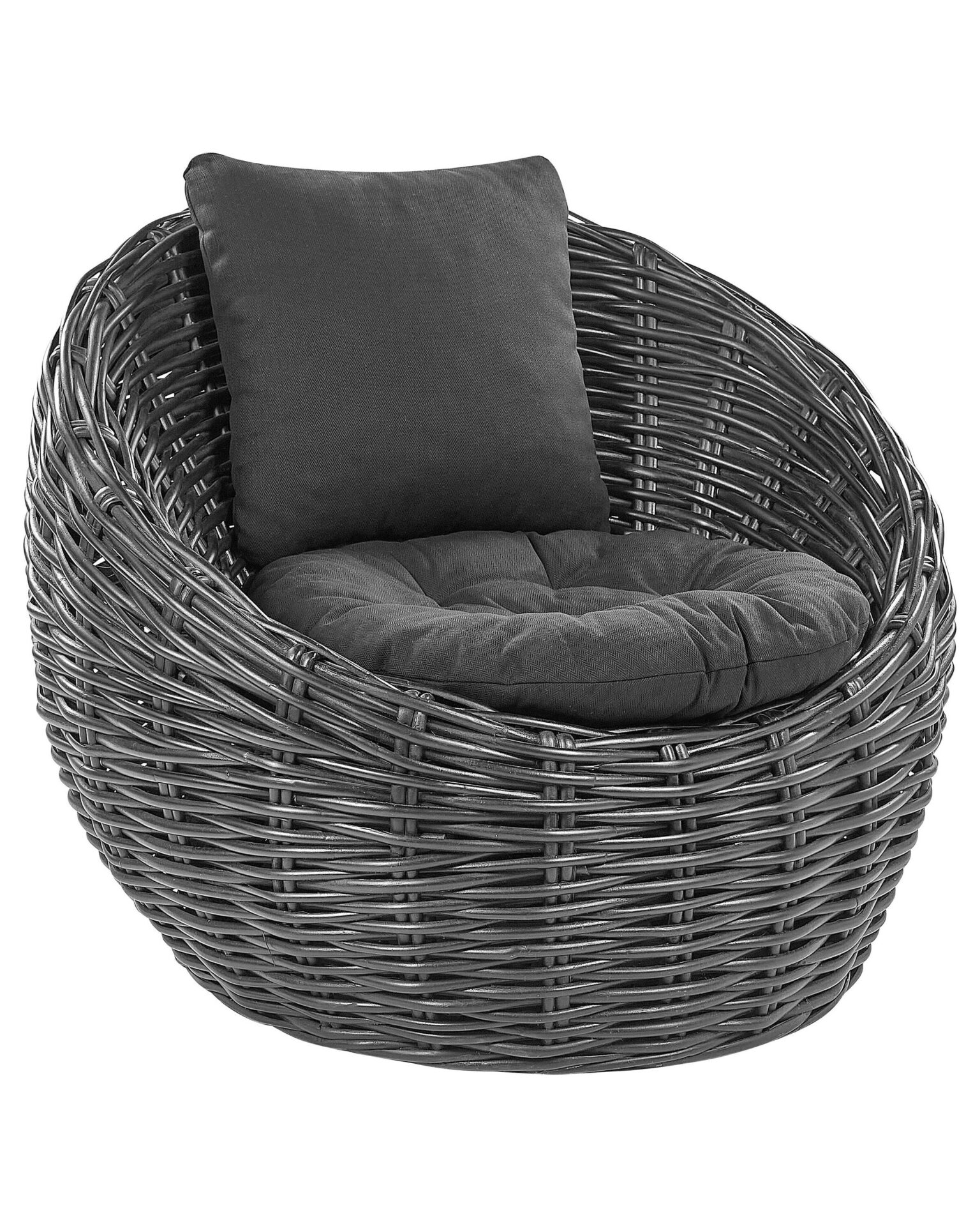 Krzesło ogrodowe LERICI Rattan Czarny