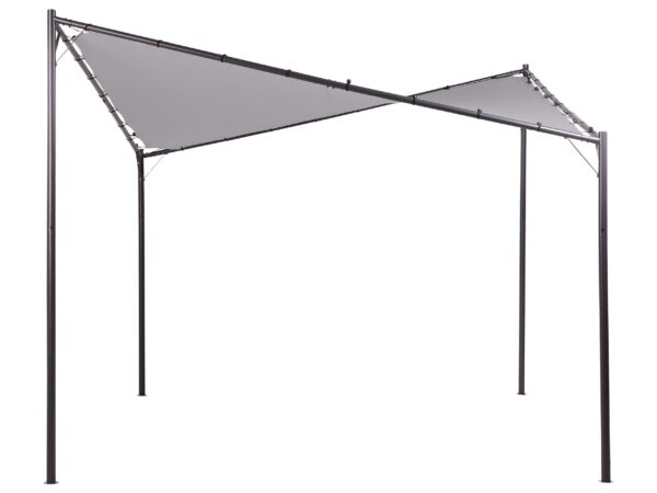 Pawilon ogrodowy AVENTINE Metal 300 cm 300 cm Szary