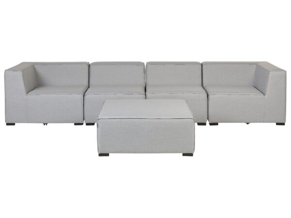 Sofa ogrodowa z otomaną dla 4 osób AREZZO Jasnoszary Modułowy