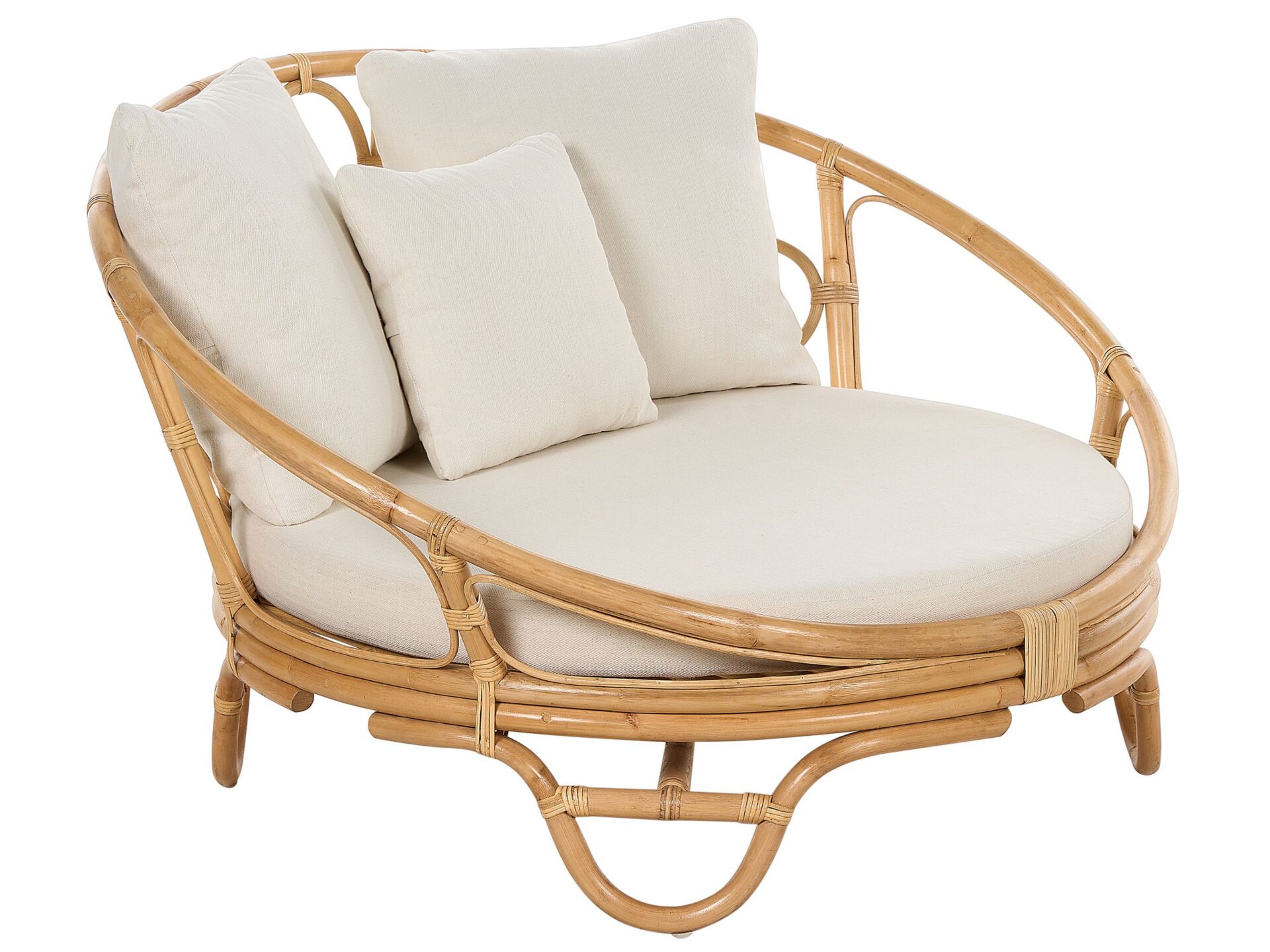 Łóżko ogrodowe ROSSANO Rattan Naturalny