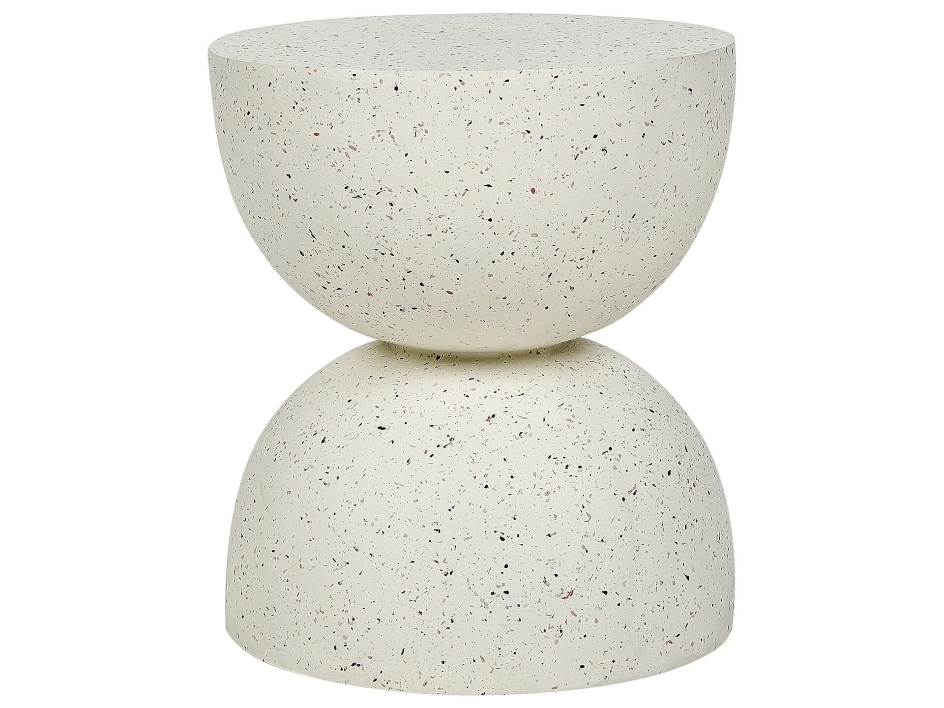 Stolik pomocniczy CAORIA 40 cm 40 cm Efekt lastryko Złamana biel