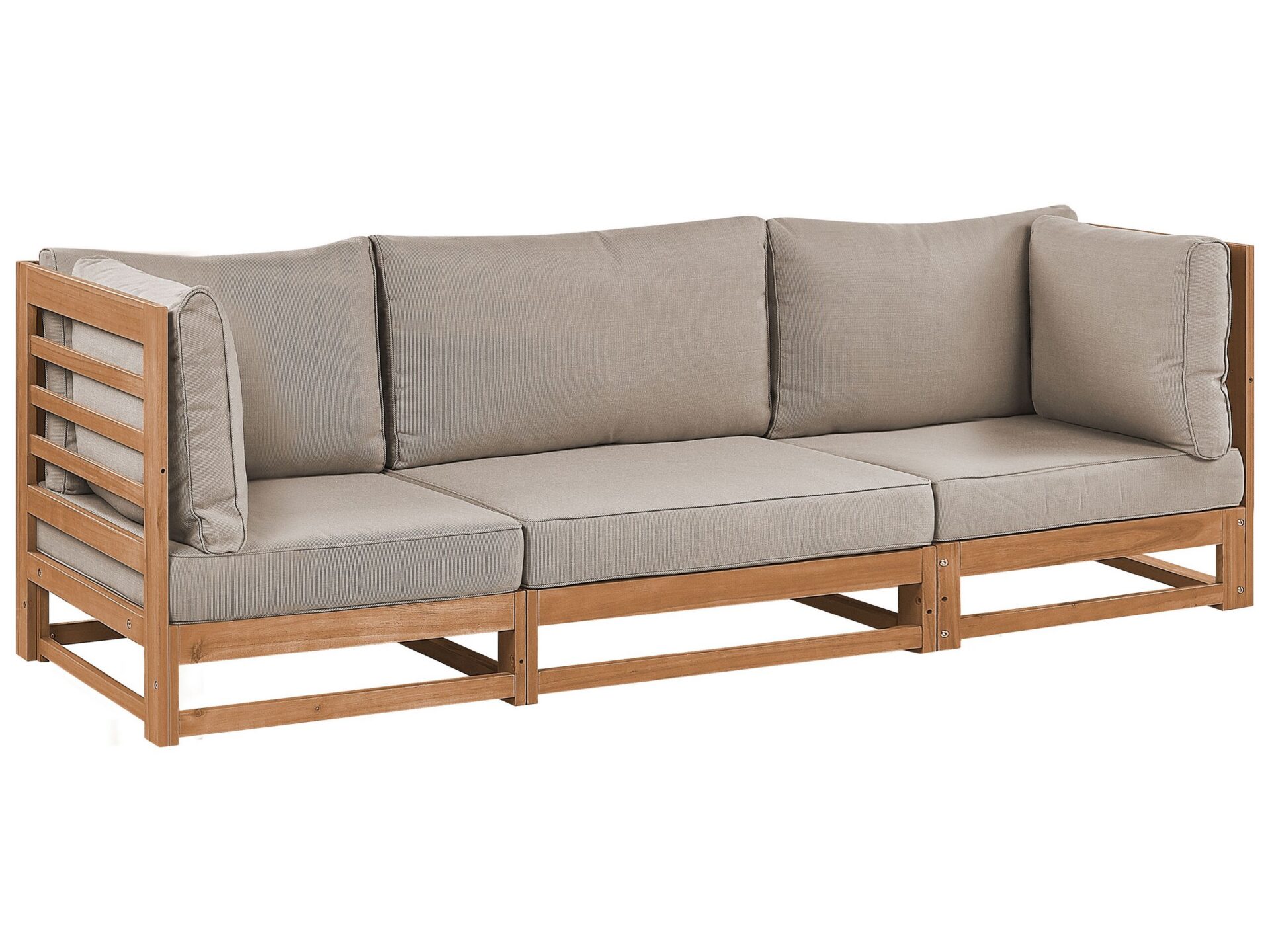 Sofa ogrodowa dla 3 osób TRANI Modułowy Certyfikowane drewno akacjowe Jasnobrązowy
