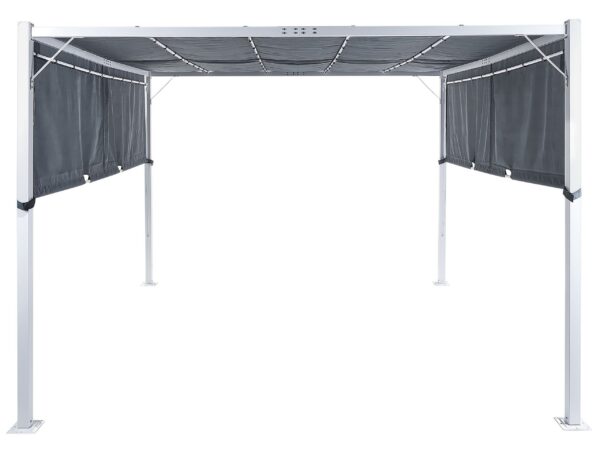 Pawilon ogrodowy LED PARGA Metal 310 cm 310 cm Szary