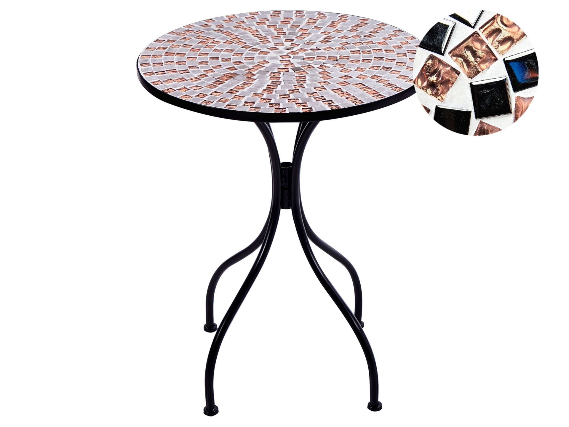 Stolik bistro CARPINO 60 cm 60 cm Czarny